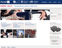 Tablet Screenshot of odbory-online.cz